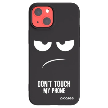 Picasee silikonowe czarne etui na Apple iPhone 13 mini - Don't Touch My Phone