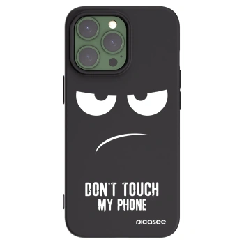 Picasee silikonowe czarne etui na Apple iPhone 13 Pro - Don't Touch My Phone