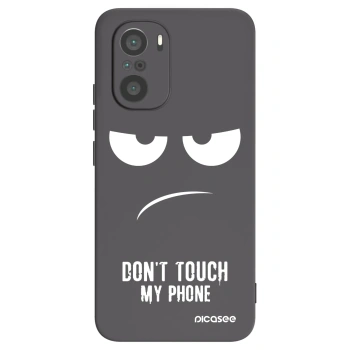 Picasee silikonowe czarne etui na Xiaomi Poco F3 - Don't Touch My Phone