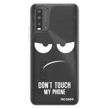 Picasee silikonowe przeźroczyste etui na Xiaomi Redmi 9T - Don't Touch My Phone