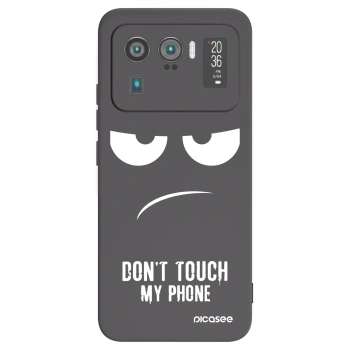 Picasee silikonowe czarne etui na Xiaomi Mi 11 Ultra - Don't Touch My Phone