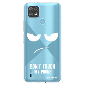 Picasee silikonowe przeźroczyste etui na Realme C21 - Don't Touch My Phone