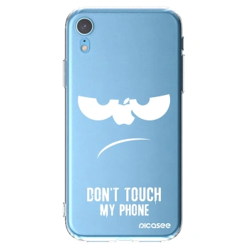 Picasee silikonowe przeźroczyste etui na Apple iPhone XR - Don't Touch My Phone