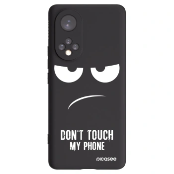 Picasee silikonowe czarne etui na Honor 50 5G - Don't Touch My Phone