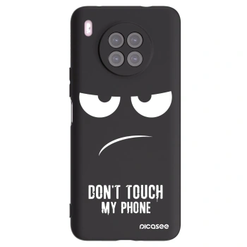 Picasee silikonowe czarne etui na Huawei Nova 8i - Don't Touch My Phone