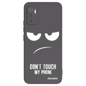 Picasee silikonowe czarne etui na Xiaomi Poco M3 Pro 5G - Don't Touch My Phone