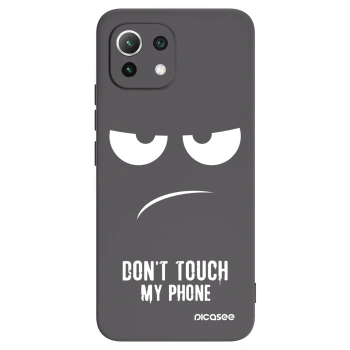 Picasee silikonowe czarne etui na Xiaomi 11 Lite 5G NE - Don't Touch My Phone