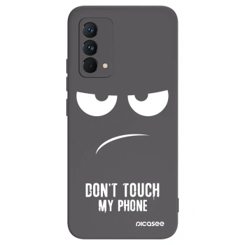 Picasee silikonowe czarne etui na Realme GT Master Edition 5G - Don't Touch My Phone