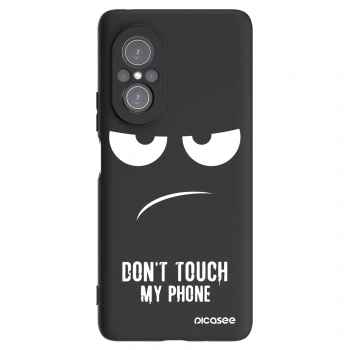Picasee silikonowe czarne etui na Huawei Nova 9 SE - Don't Touch My Phone