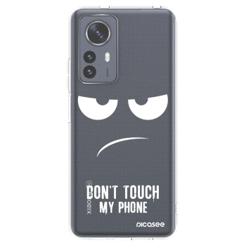 Picasee silikonowe przeźroczyste etui na Xiaomi 12 Pro - Don't Touch My Phone