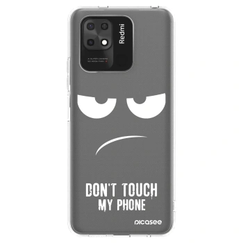 Picasee silikonowe przeźroczyste etui na Xiaomi Redmi 10C - Don't Touch My Phone