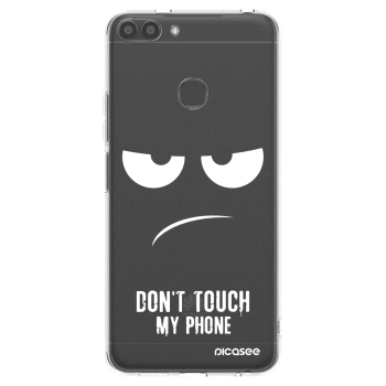 Picasee silikonowe przeźroczyste etui na Huawei P Smart - Don't Touch My Phone