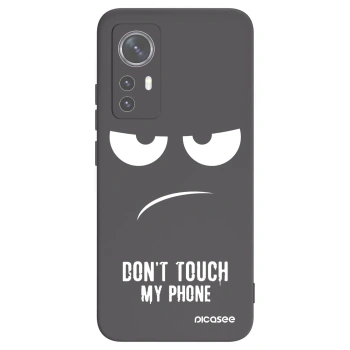 Picasee silikonowe czarne etui na Xiaomi 12X - Don't Touch My Phone