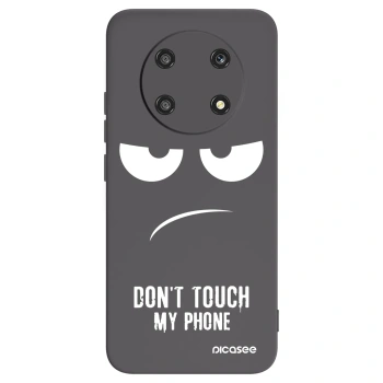 Picasee silikonowe czarne etui na Honor Magic4 Lite 5G - Don't Touch My Phone