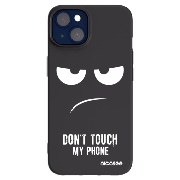 Picasee silikonowe czarne etui na Apple iPhone 14 - Don't Touch My Phone