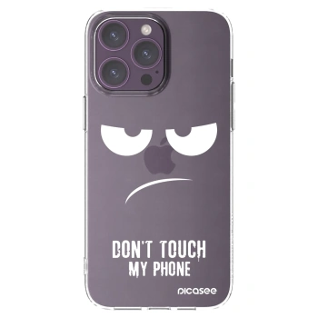 Picasee silikonowe przeźroczyste etui na Apple iPhone 14 Pro Max - Don't Touch My Phone