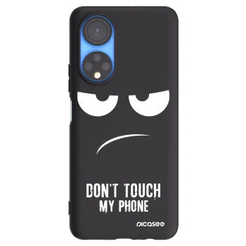 Picasee silikonowe czarne etui na Honor X7 - Don't Touch My Phone