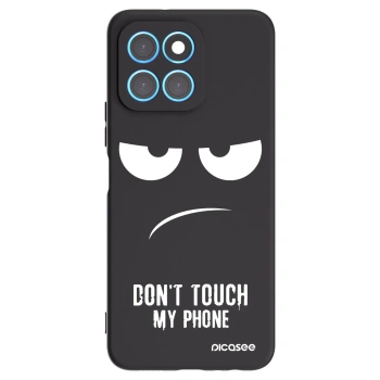 Picasee silikonowe czarne etui na Honor X8 5G - Don't Touch My Phone