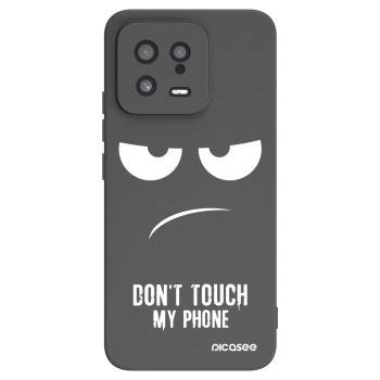 Picasee silikonowe czarne etui na Xiaomi 13 - Don't Touch My Phone
