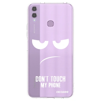 Picasee silikonowe przeźroczyste etui na Honor 8X - Don't Touch My Phone