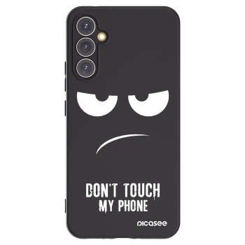 Picasee silikonowe czarne etui na Samsung Galaxy A34 5G A346B - Don't Touch My Phone