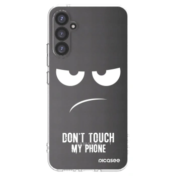 Picasee silikonowe przeźroczyste etui na Samsung Galaxy A34 5G A346B - Don't Touch My Phone