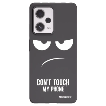 Picasee silikonowe czarne etui na Xiaomi Redmi Note 12 Pro+ 5G - Don't Touch My Phone
