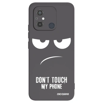 Picasee silikonowe czarne etui na Xiaomi Redmi 12C - Don't Touch My Phone