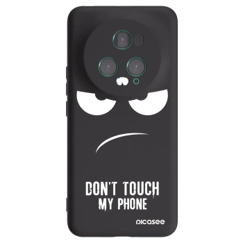 Picasee silikonowe czarne etui na Honor Magic5 Pro - Don't Touch My Phone