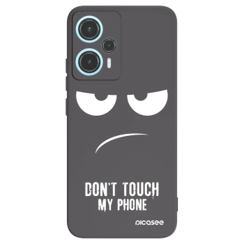 Picasee silikonowe czarne etui na Xiaomi Poco F5 - Don't Touch My Phone