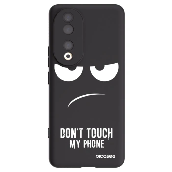 Picasee silikonowe czarne etui na Honor 90 5G - Don't Touch My Phone