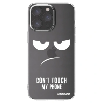Picasee silikonowe przeźroczyste etui na Apple iPhone 15 Pro Max - Don't Touch My Phone