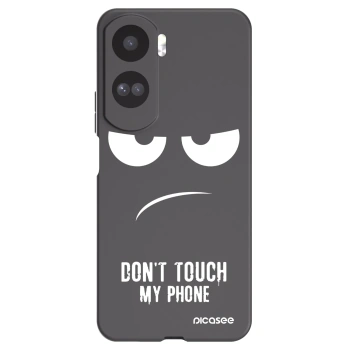 Picasee silikonowe czarne etui na Honor 90 Lite 5G - Don't Touch My Phone