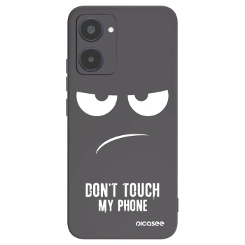 Picasee silikonowe czarne etui na Realme 10 4G - Don't Touch My Phone