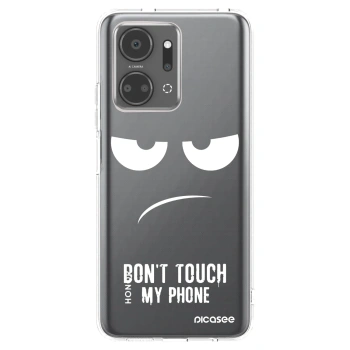 Picasee silikonowe przeźroczyste etui na Honor X7a - Don't Touch My Phone