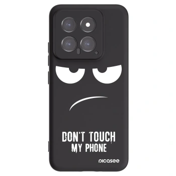 Picasee silikonowe czarne etui na Xiaomi 14 - Don't Touch My Phone
