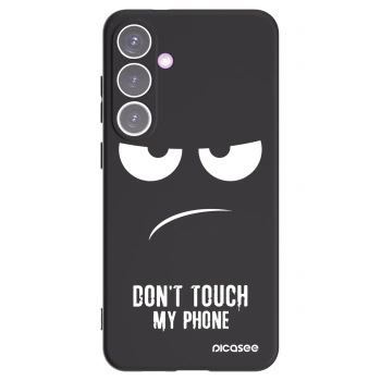 Picasee silikonowe czarne etui na Samsung Galaxy S24+ S926B 5G - Don't Touch My Phone