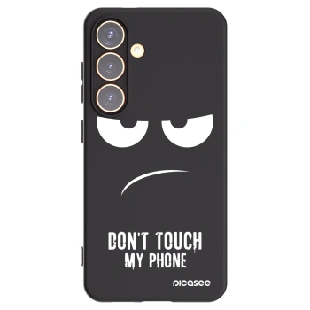 Picasee silikonowe czarne etui na Samsung Galaxy S24 S921B 5G - Don't Touch My Phone