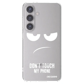Picasee silikonowe przeźroczyste etui na Samsung Galaxy S24 S921B 5G - Don't Touch My Phone