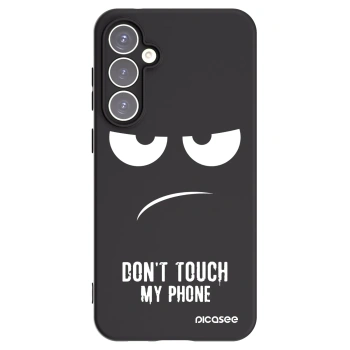 Picasee silikonowe czarne etui na Samsung Galaxy S23 FE S711B - Don't Touch My Phone