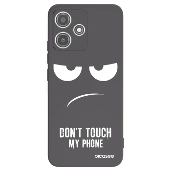 Picasee silikonowe czarne etui na Xiaomi Redmi 12 5G - Don't Touch My Phone