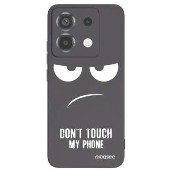 Picasee silikonowe czarne etui na Xiaomi Poco X6 - Don't Touch My Phone