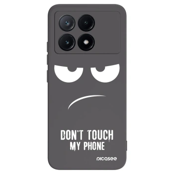 Picasee silikonowe czarne etui na Xiaomi Poco X6 Pro - Don't Touch My Phone