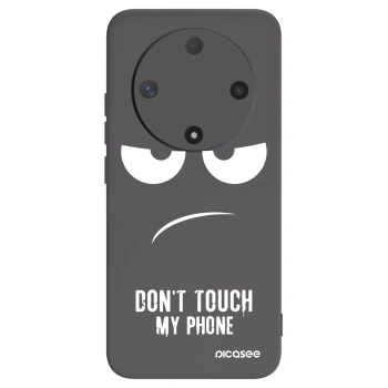 Picasee silikonowe czarne etui na Honor Magic6 Lite 5G - Don't Touch My Phone