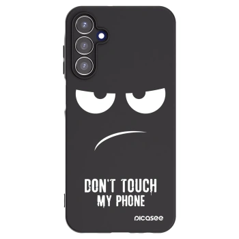 Picasee silikonowe czarne etui na Samsung Galaxy A15 A156B 5G - Don't Touch My Phone