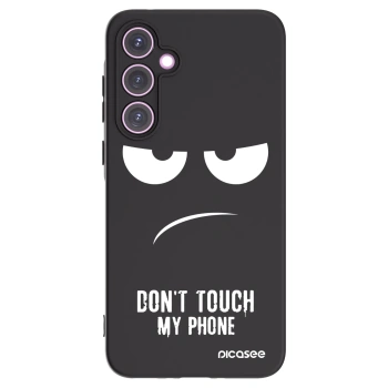 Picasee silikonowe czarne etui na Samsung Galaxy A35 5G A356B - Don't Touch My Phone