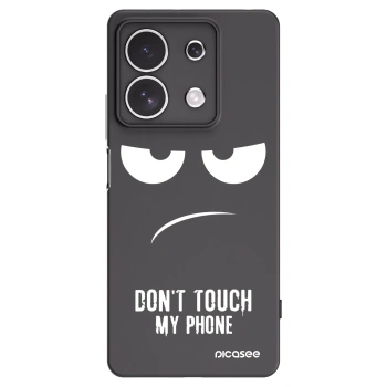 Picasee silikonowe czarne etui na Xiaomi Redmi Note 13 4G - Don't Touch My Phone