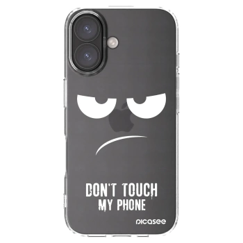 Picasee silikonowe przeźroczyste etui na Apple iPhone 16 - Don't Touch My Phone