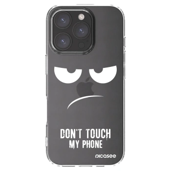 Picasee silikonowe przeźroczyste etui na Apple iPhone 16 Pro - Don't Touch My Phone