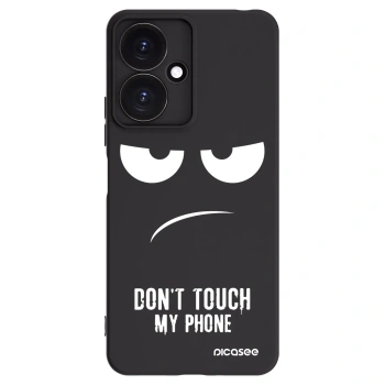 Picasee silikonowe czarne etui na Xiaomi Redmi 13C 5G - Don't Touch My Phone